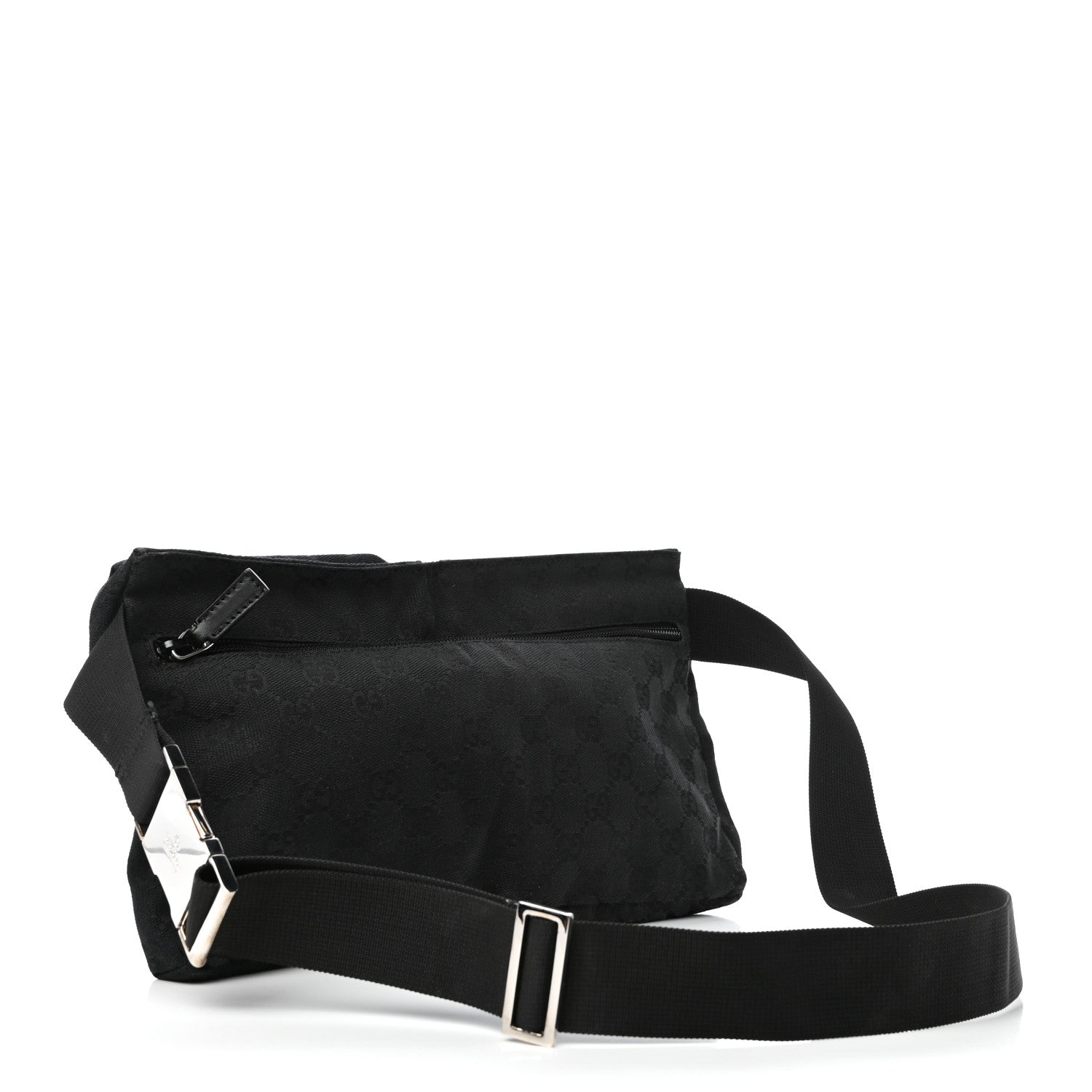 Gucci GG Monogram Double Pocket Belt Bag Black 3 of 11