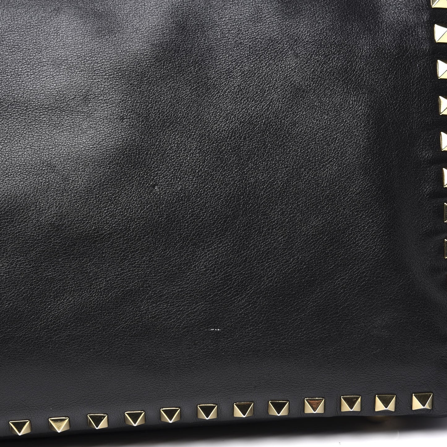 Vitello Medium Rockstud Tote Black