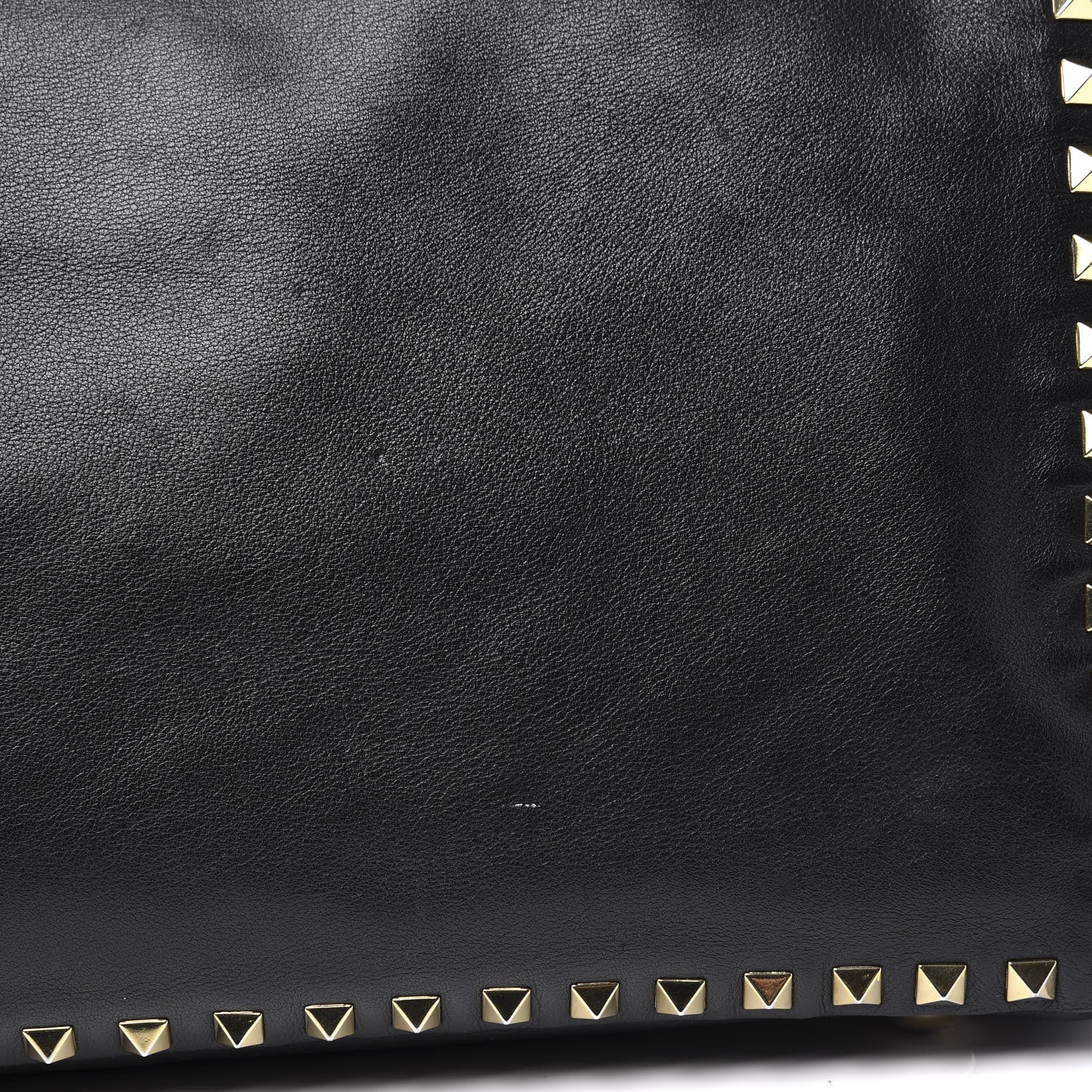 Valentino Garavani Vitello Medium Rockstud Tote Black 9 of 11