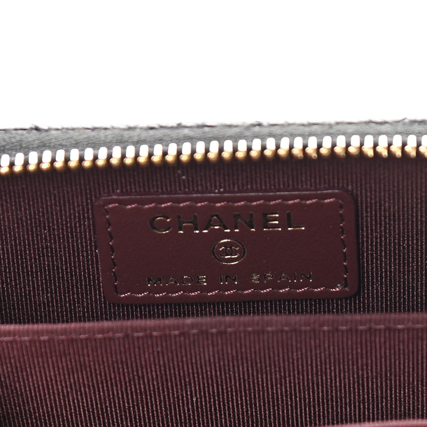 Caviar Quilted Zip Coin Purse Black