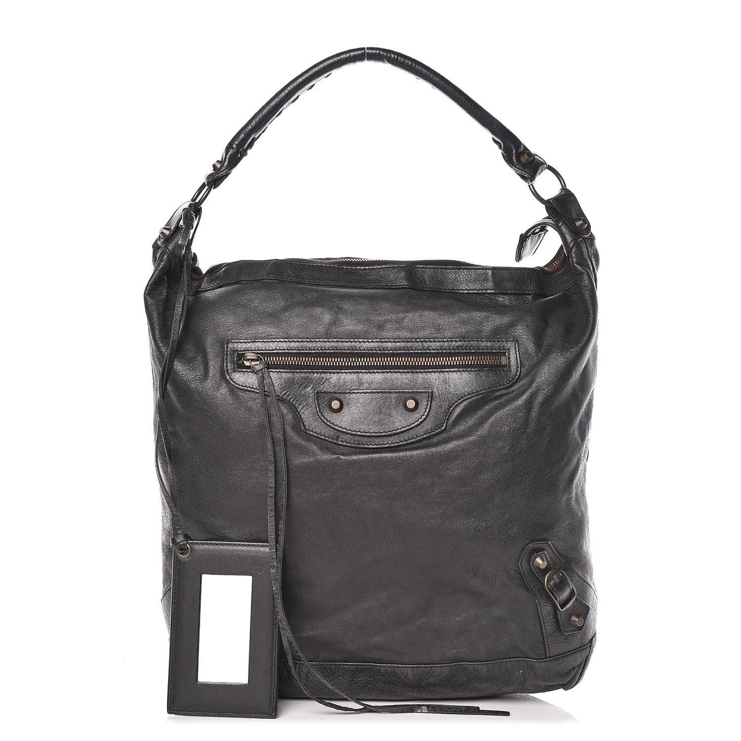 Agneau Classic Hardware Day Hobo Black