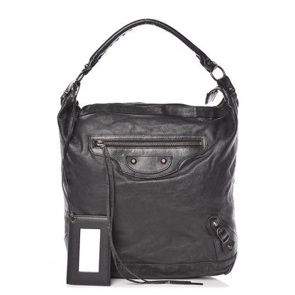 Balenciaga Agneau Classic Hardware Day Hobo Black 1 of 12