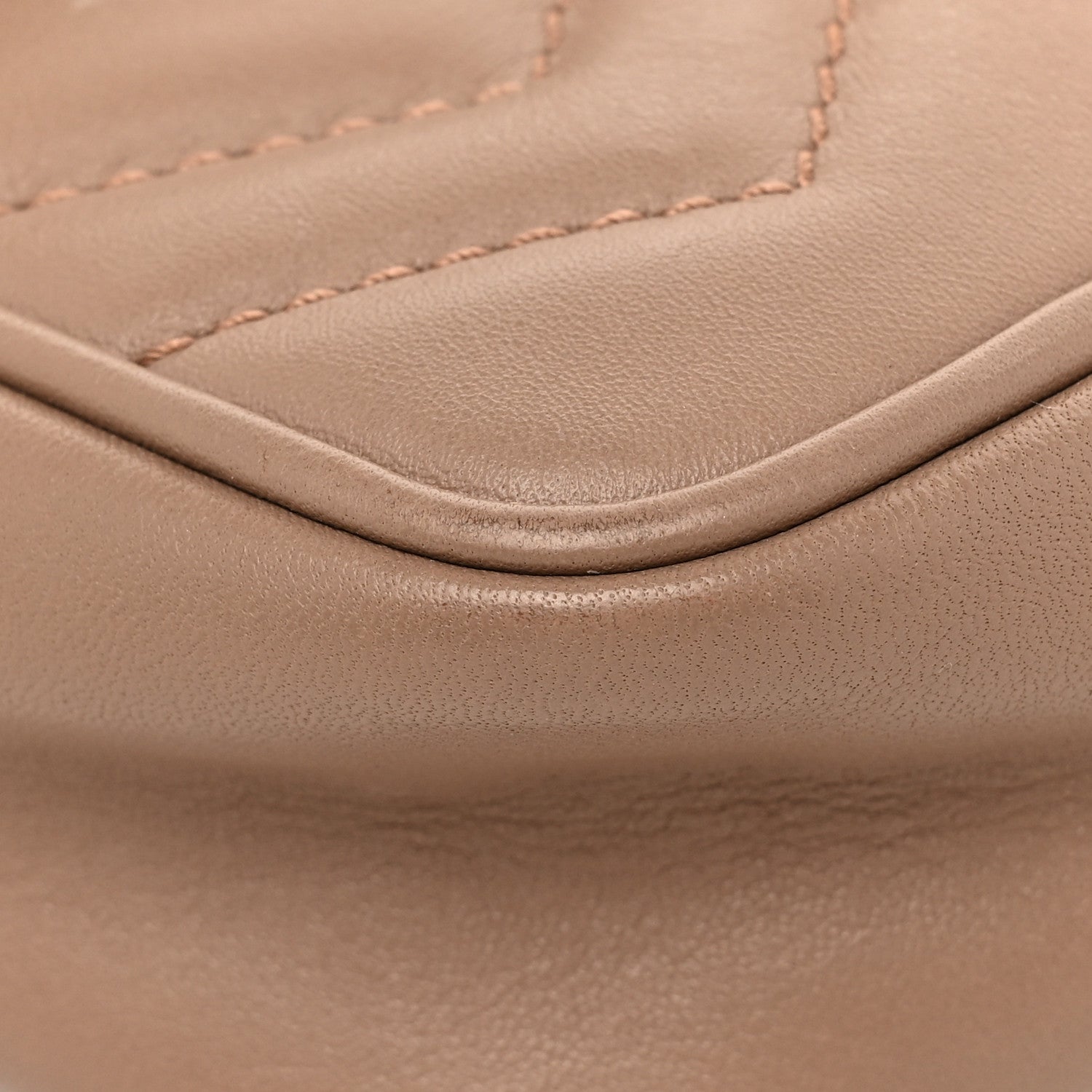 Gucci Calfskin Matelasse Super Mini GG Marmont Shoulder Bag Porcelain Rose 13 of 18