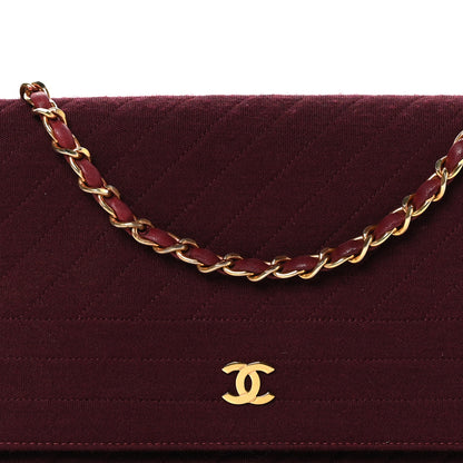 Chanel Lambskin Jersey Quilted Single Flap Burgundy 8 of 12