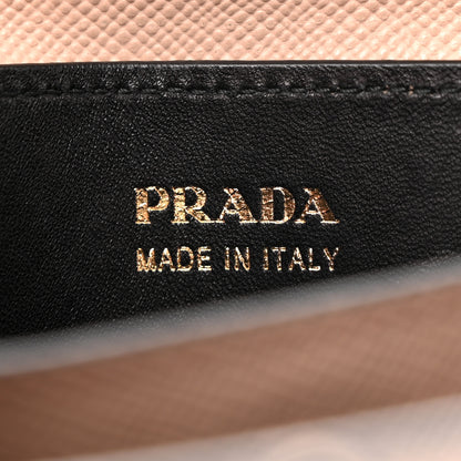 Prada Saffiano Cuir Small Double Bag Cammeo Black 6 of 12