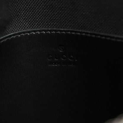Gucci GG Supreme Monogram Web Small Flat Messenger Bag Black Grey 6 of 9