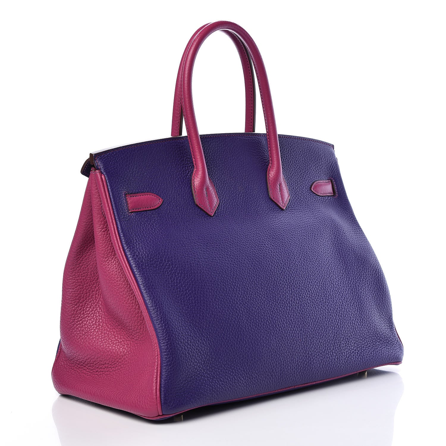 Hermes Togo Bi-Color Horseshoe Birkin 35 Iris Tosca 3 of 18