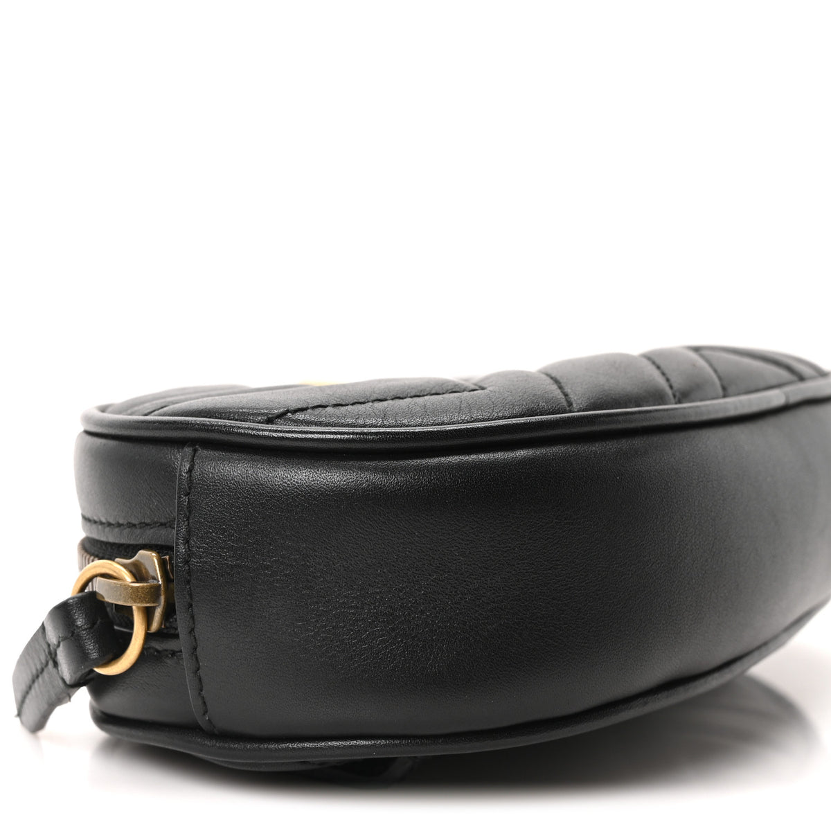 Gucci Calfskin Matelasse GG Marmont Belt Bag 95 38 Black 9 of 10