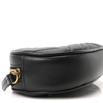 Gucci Calfskin Matelasse GG Marmont Belt Bag 95 38 Black 9 of 10