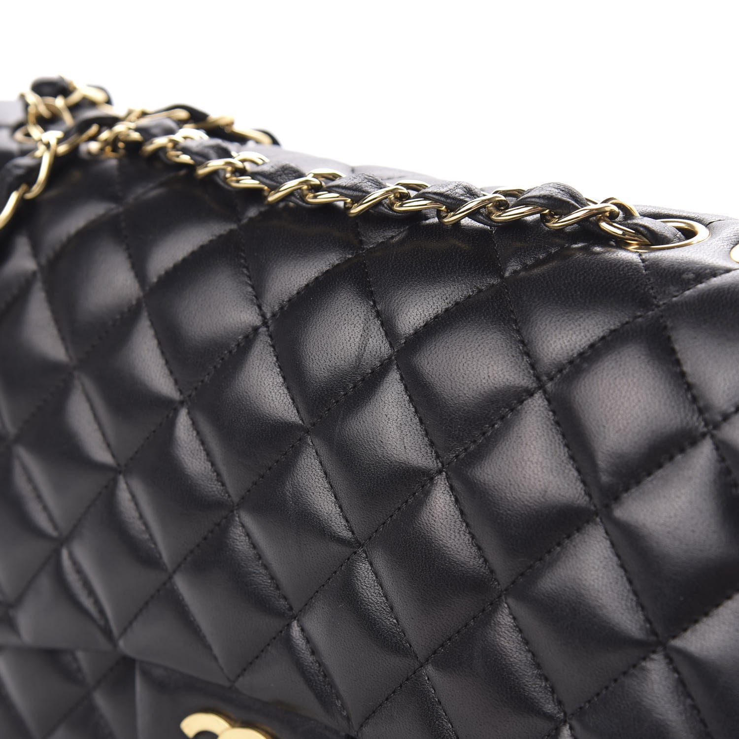 Chanel Lambskin Quilted Jumbo Single Flap Black 11 of 11