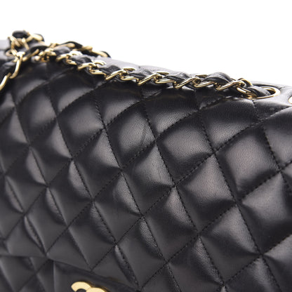 Chanel Lambskin Quilted Jumbo Single Flap Black 11 of 11