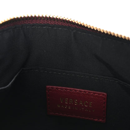 Versace Patent Calfskin Quilted Tribute Icon Crossbody Flat Pouch Red 6 of 9