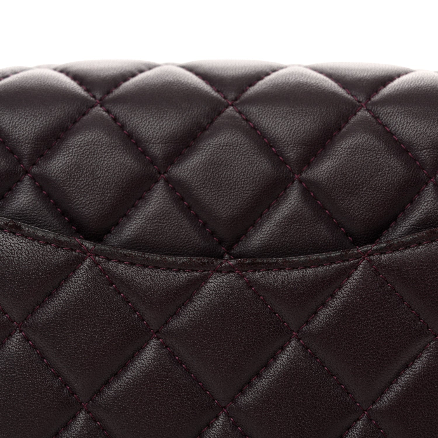 Chanel Lambskin Quilted Mini Rectangular Flap Dark Purple 11 of 11