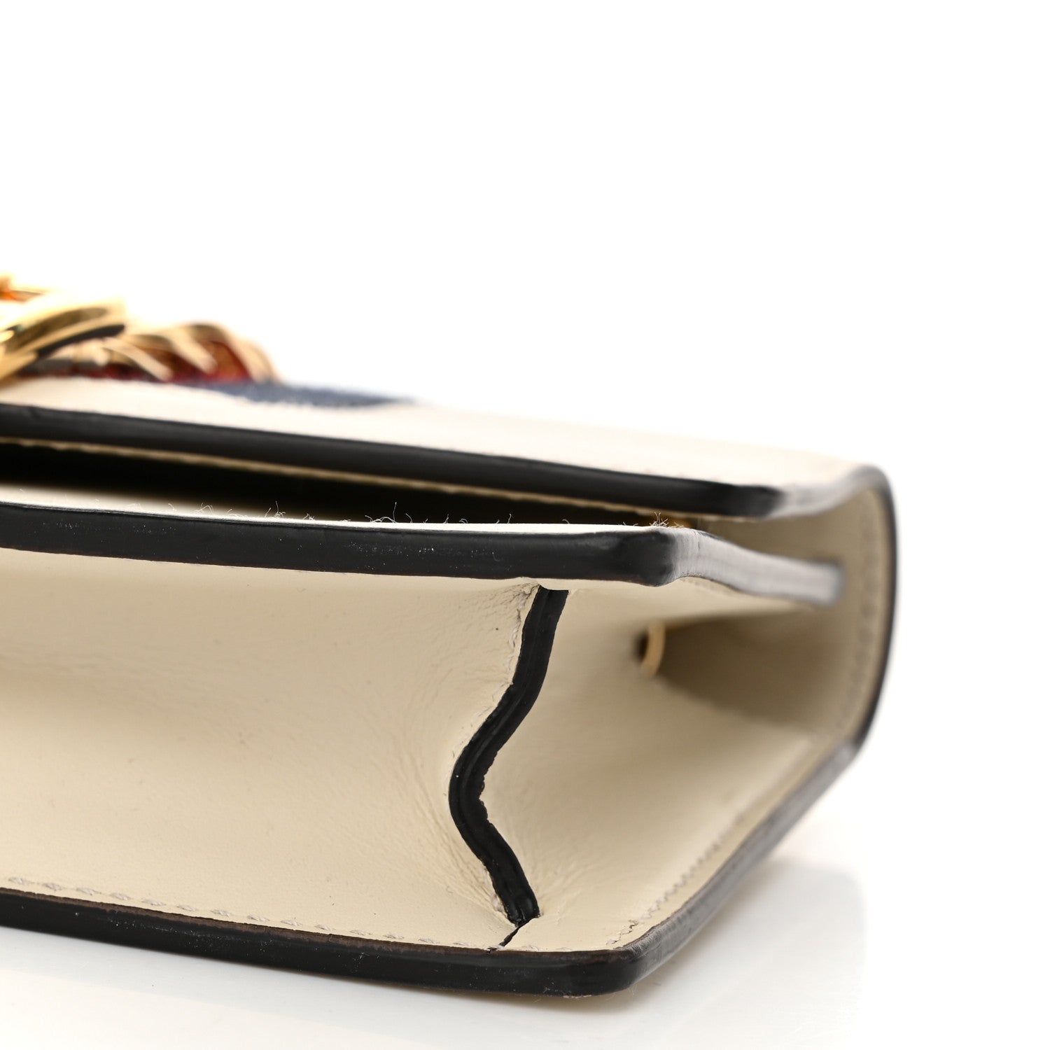 Gucci Calfskin Super Mini Sylvie Chain Shoulder Bag White 10 of 11