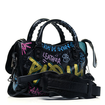 Balenciaga Agneau Arena Graffiti All Over Classic Hardware Mini City Black Multicolor 3 of 9