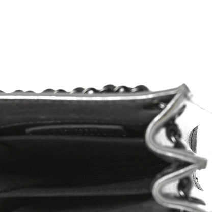 Chanel Metallic Patent Crossbody CC Phone Holder Silver 5 of 12