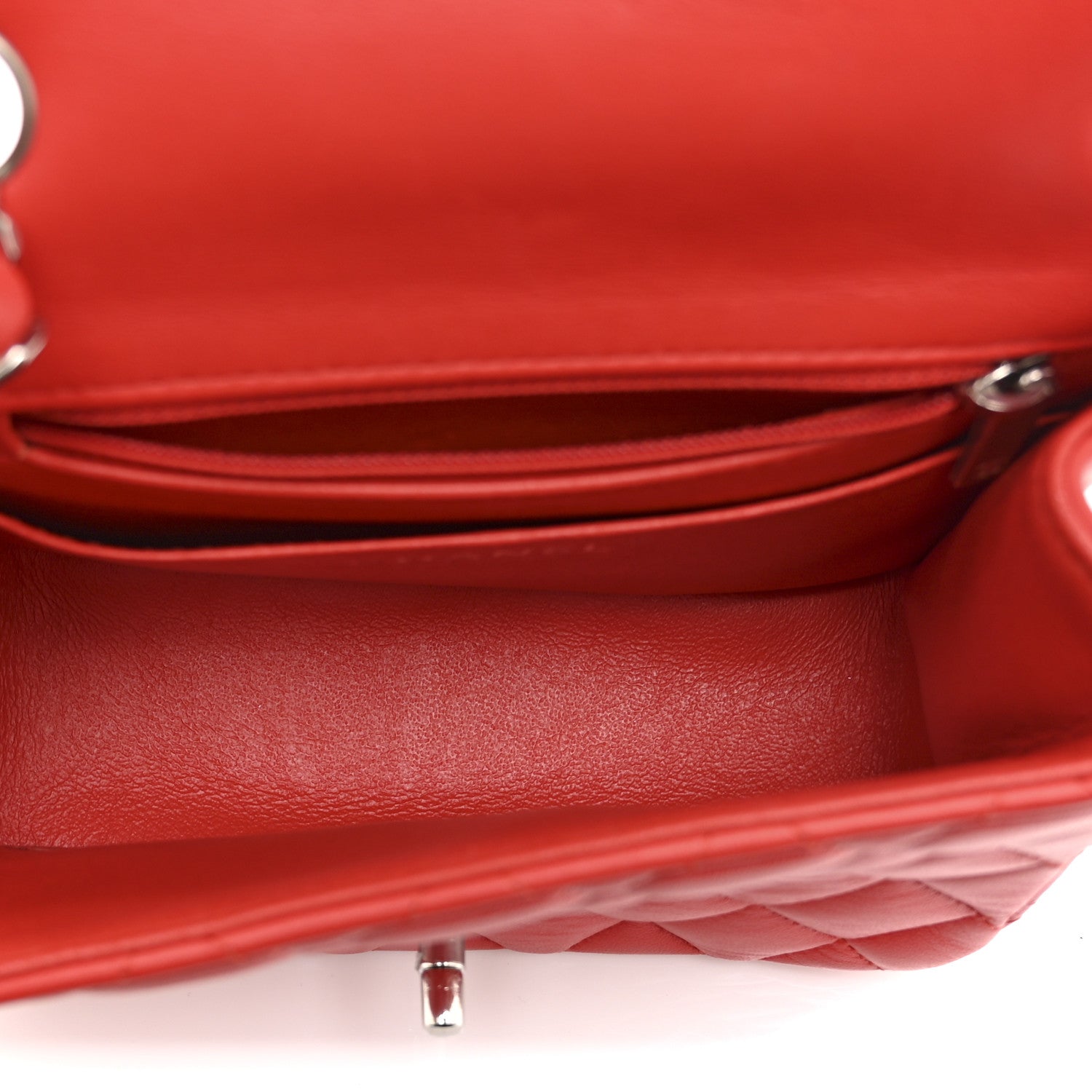 Chanel Lambskin Quilted Mini Square Flap Red 5 of 10
