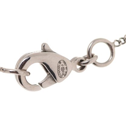 Chanel Crystal CC Pendant Necklace Silver 5 of 5