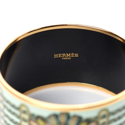 Hermes Enamel Printed Rubans de Cheval Extra Wide Bracelet 65 4 of 6