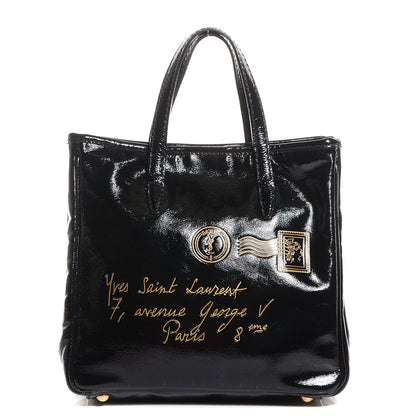 Saint Laurent Textured Patent Small Y-Mail Tote Black 1 of 7