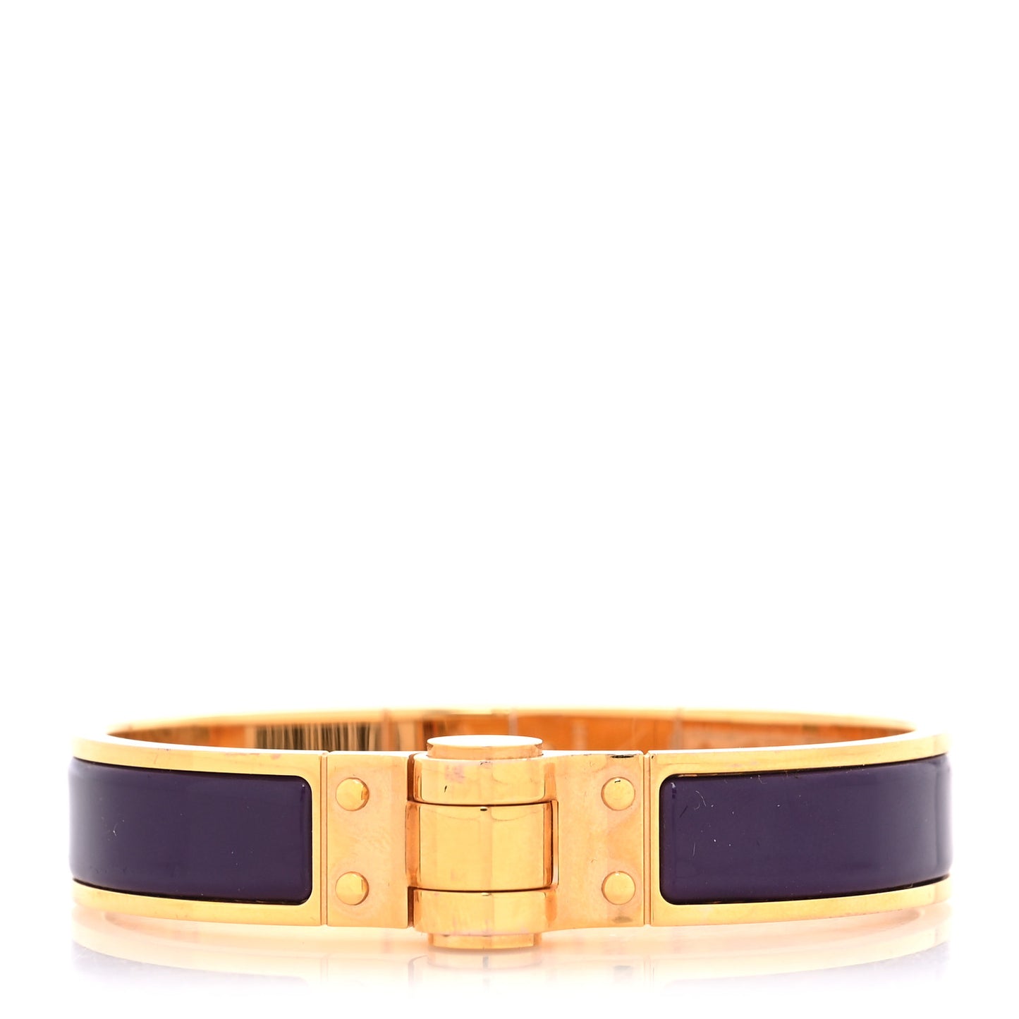 Enamel Narrow Charniere Hinged Bracelet S Raisin