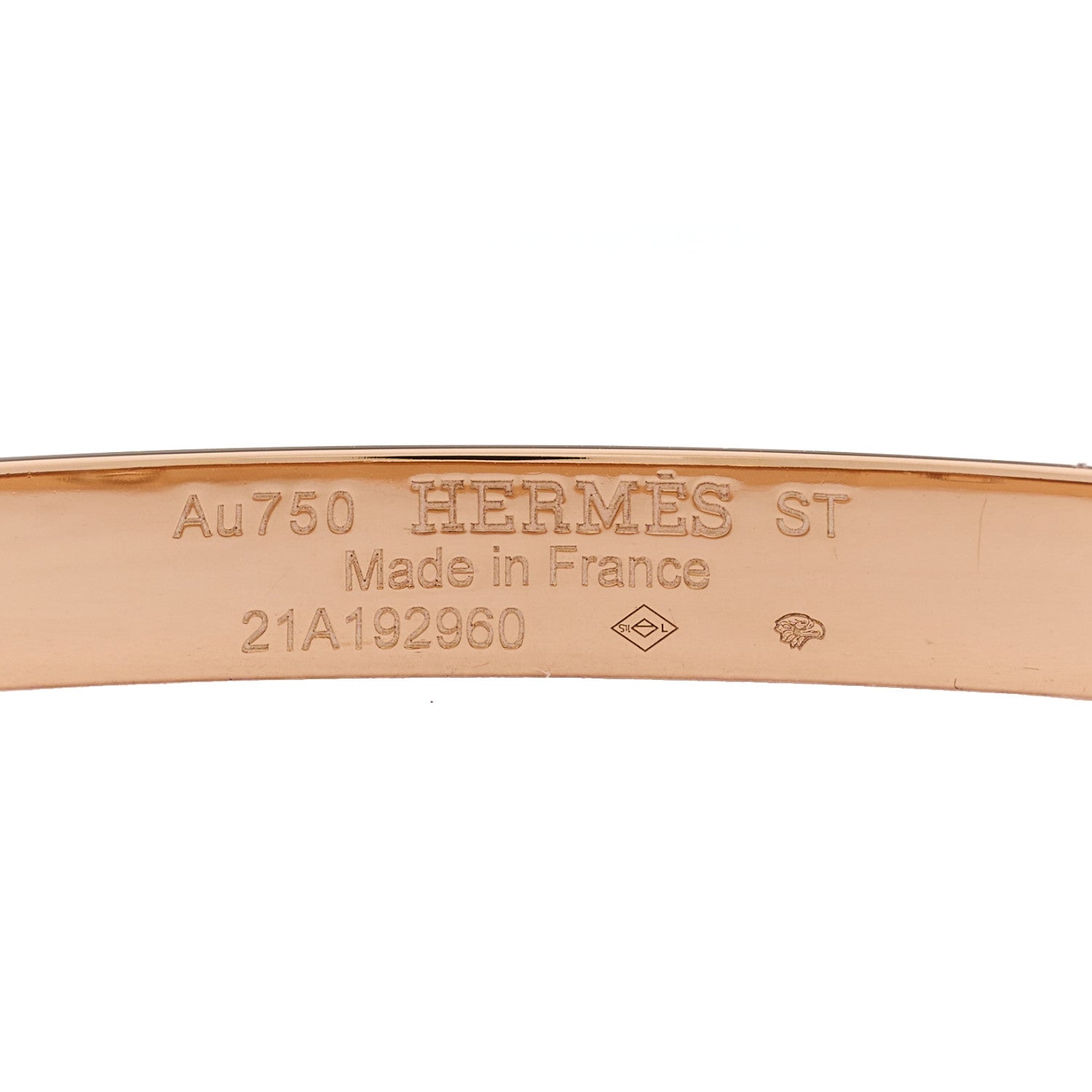 Hermes 18K Rose Gold PM Collier De Chien Bracelet ST 3 of 4