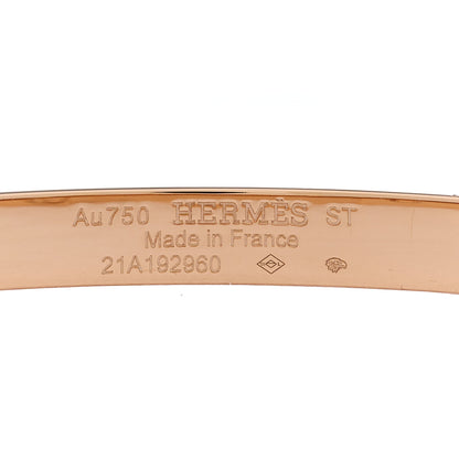 Hermes 18K Rose Gold PM Collier De Chien Bracelet ST 3 of 4