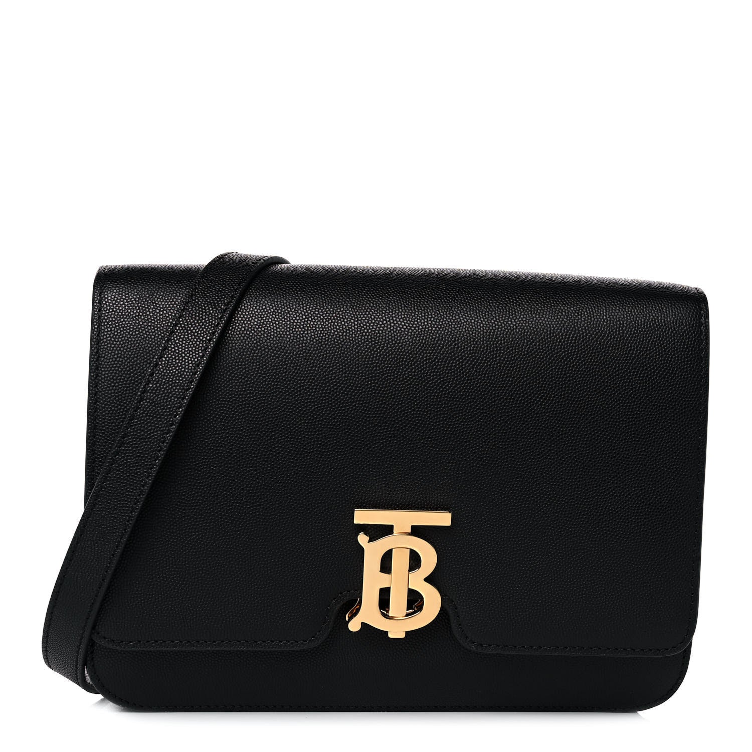 Burberry Grained Calfskin Medium TB Bag Black 1 of 12