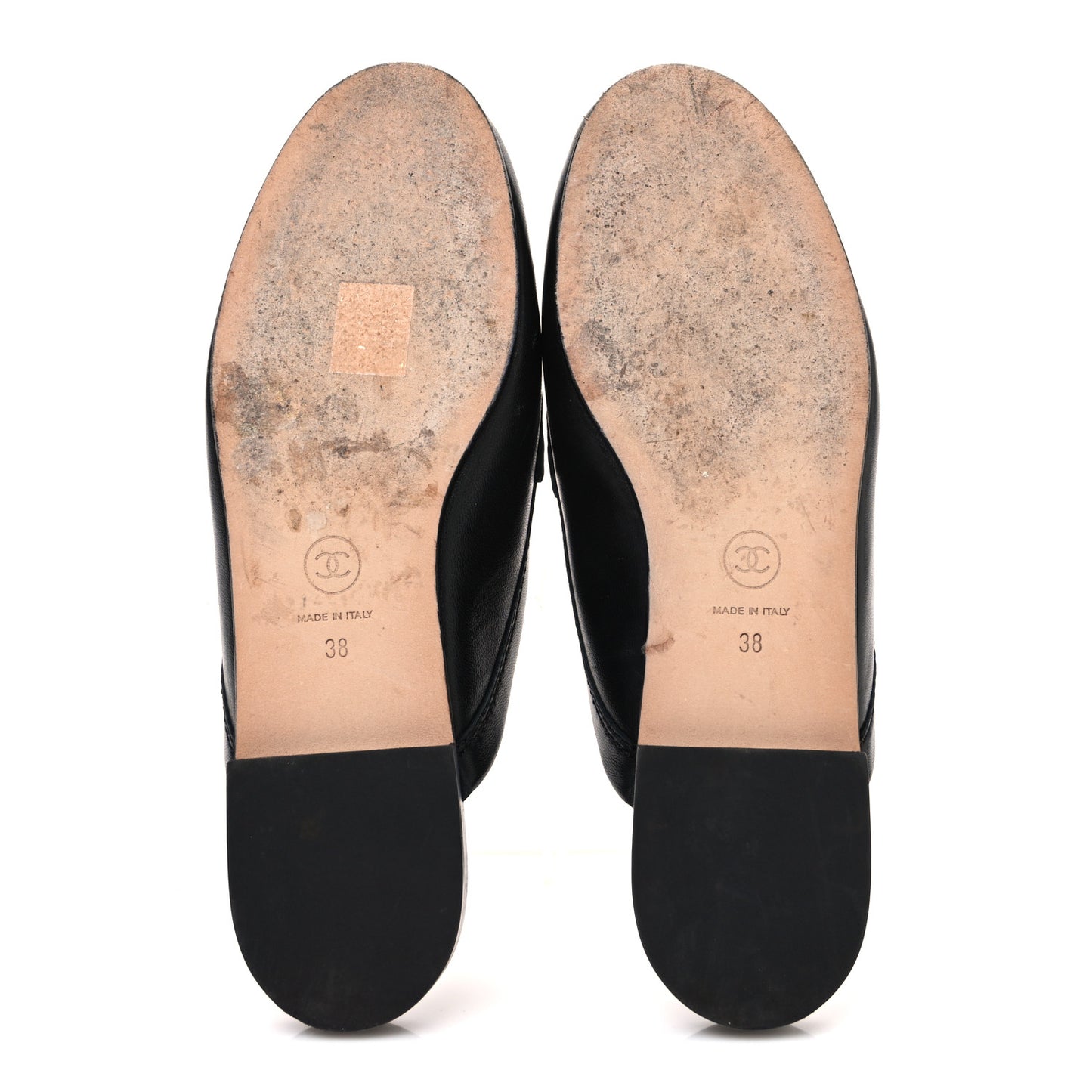 Lambskin CC Mules 38 Black