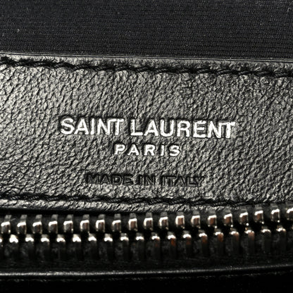 Saint Laurent Calfskin Y Quilted Monogram Medium Loulou Chain Satchel Black 6 of 10