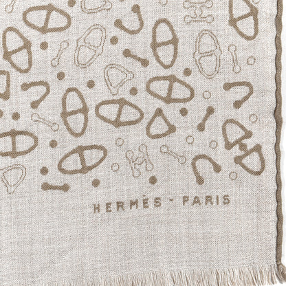 Hermes Cashmere Silk Stole 4 of 5