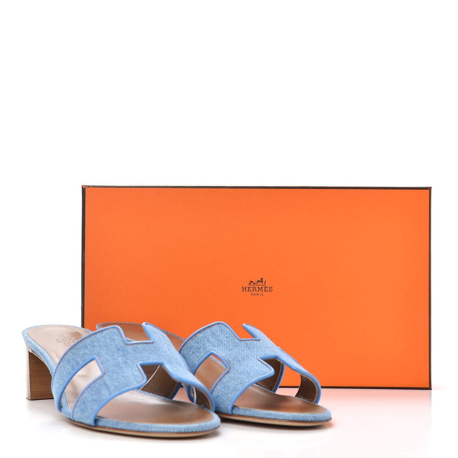 Hermes Denim Oasis Sandals 39 Bleu Clair 11 of 11