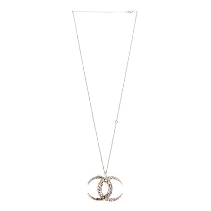 Chanel Crystal Baguette Moon CC Necklace Gold 3 of 5