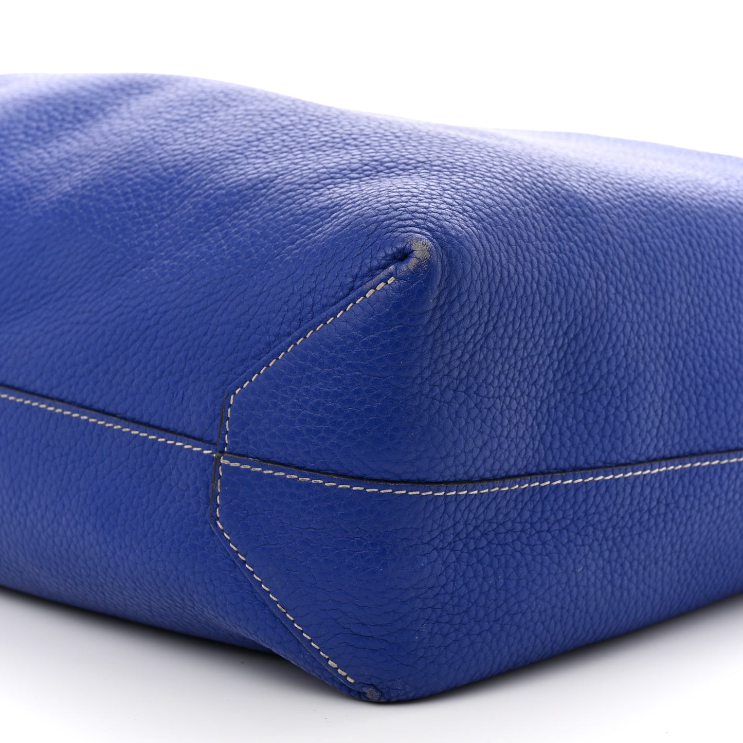 Taurillon Clemence Double Sens 45 Reversible Tote Graphite Bleu Electrique