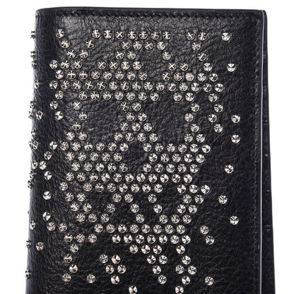 Alexander McQueen Calfskin Studded Folded Long Wallet Black 7 of 10