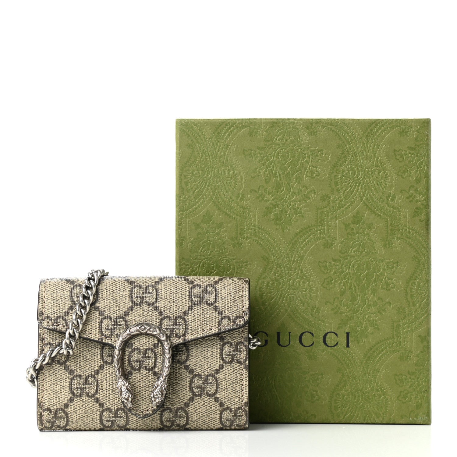 Gucci GG Supreme Monogram Dionysus Coin Purse Taupe 7 of 7