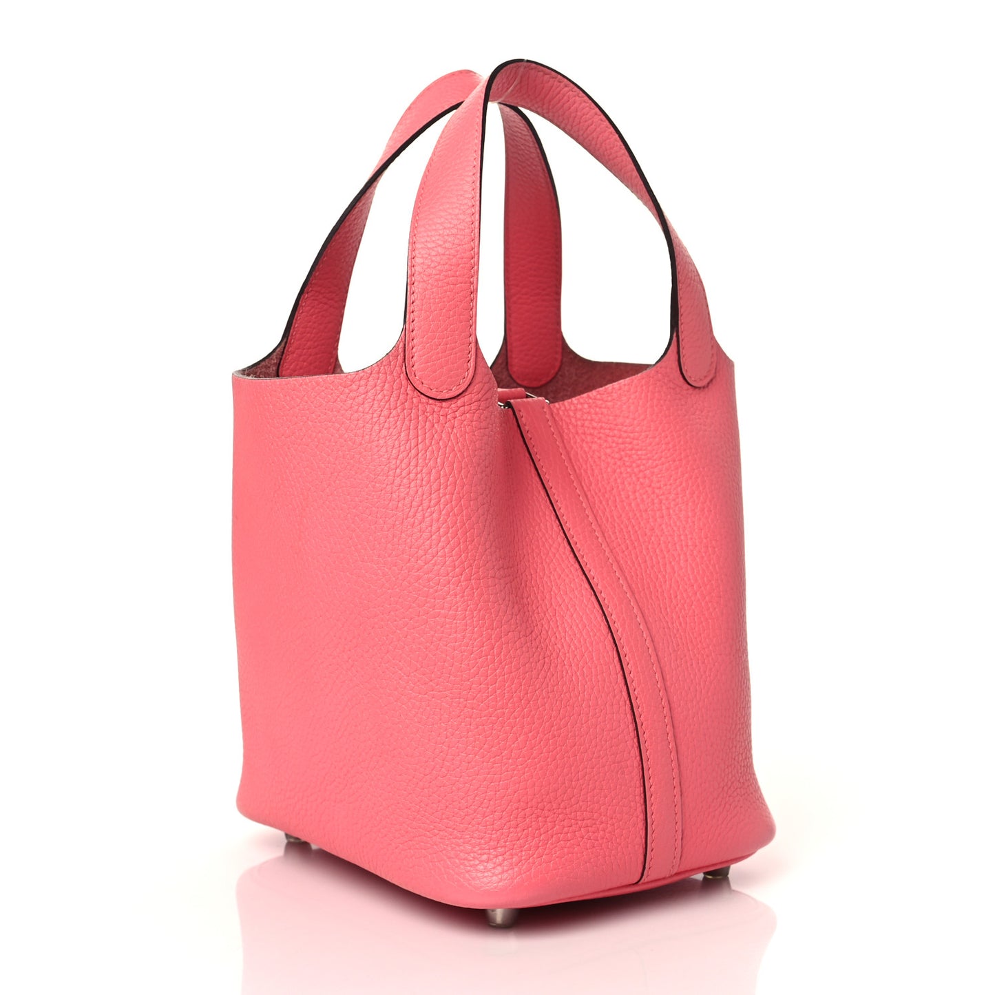 Taurillon Clemence Picotin Lock 18 PM Rose Azalee