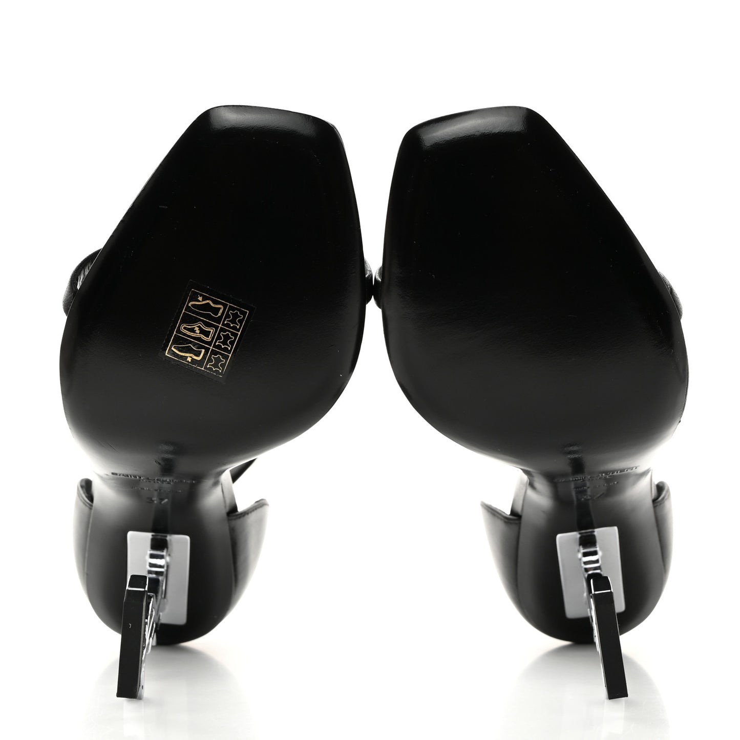 Calfskin Opyum 110 Sandals 37 Black Silver