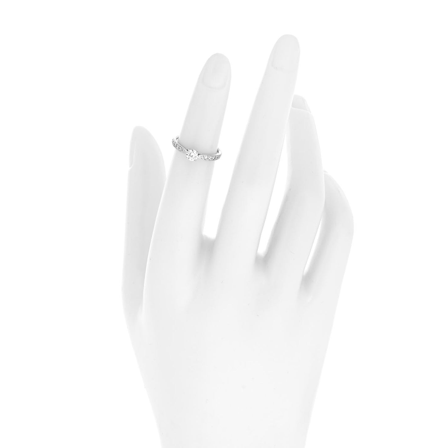 Platinum Diamond .23ct Harmony Round Brilliant Engagement Ring 47 4