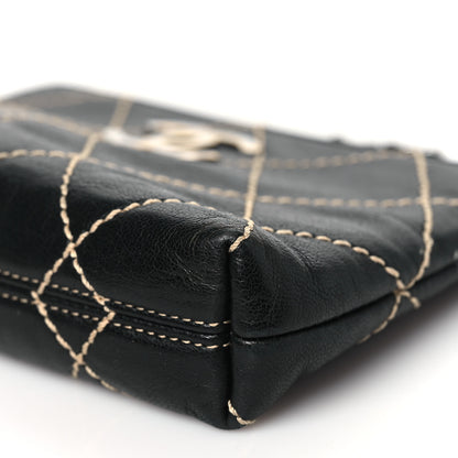 Chanel Lambskin Surpique Stitch Pochette Black 10 of 11