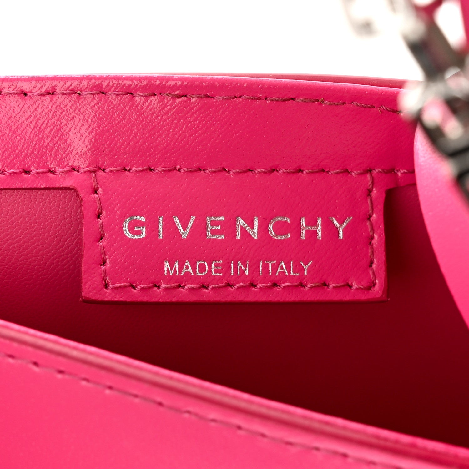 Givenchy Box Calfskin Mini Cut Out Shoulder Bag Neon Pink 6 of 18