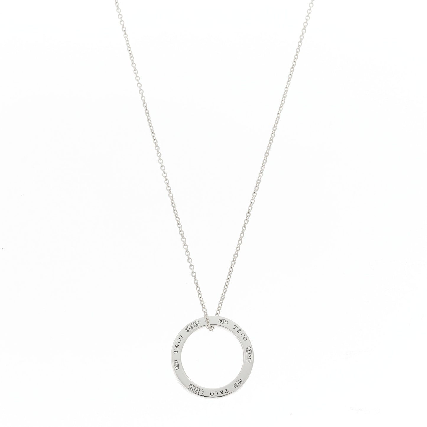 Sterling Silver 1837 Circle Pendant Necklace