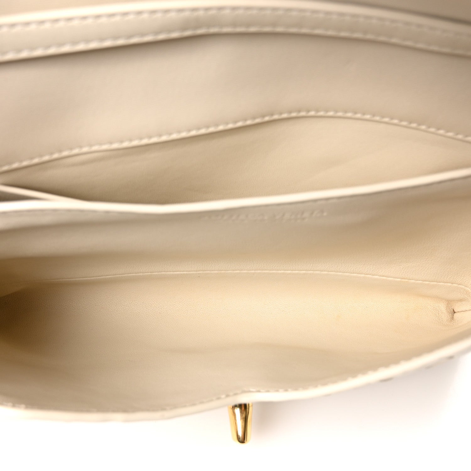 Bottega Veneta Nappa Intrecciato Knot Lock Top Handle Crossbody Bag Sea Salt 5 of 10