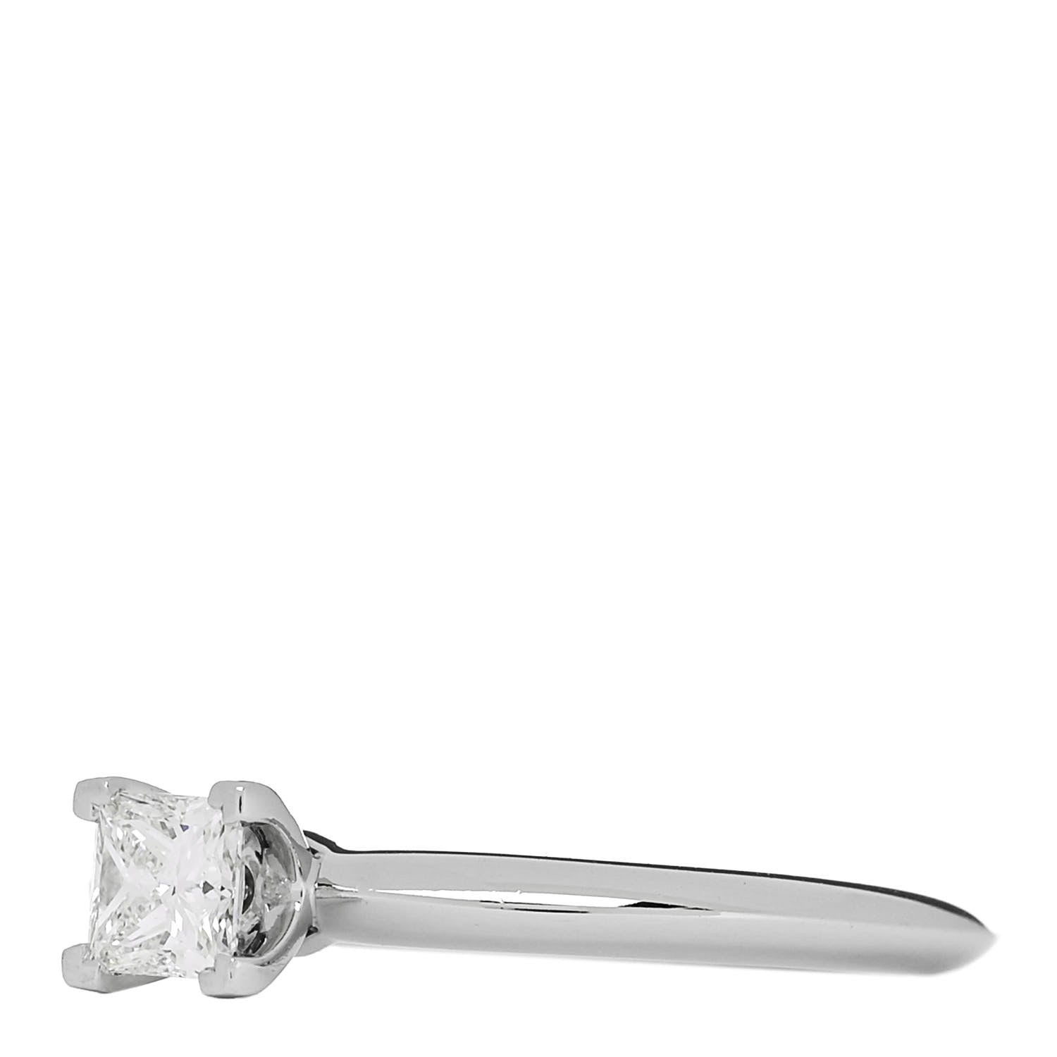 Tiffany Platinum Diamond .38ct Princess Cut Engagement Ring 52 6 3 of 6