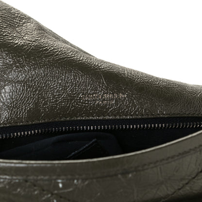 Saint Laurent Crinkled Calfskin Matelasse Monogram Medium Niki Chain Satchel Military Olive 5 of 10