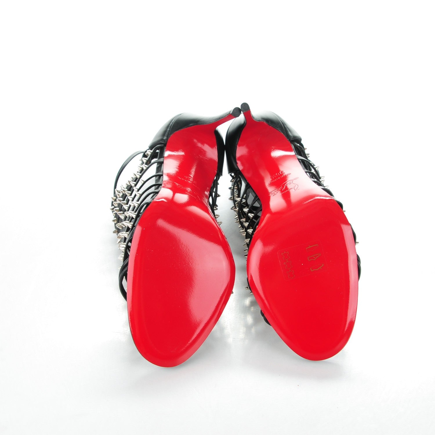 Christian Louboutin Kid Millaclou 100 Cage Sandals 36.5 Black 5 of 8