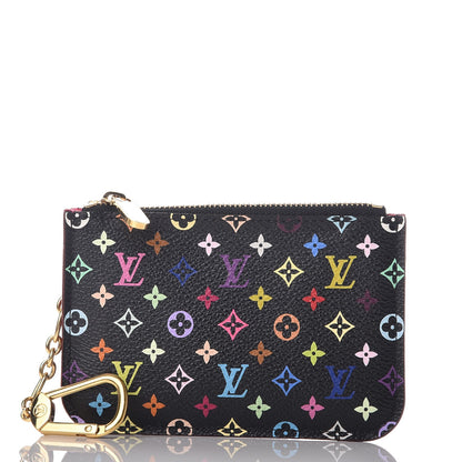 Louis Vuitton Monogram Multicolor Key Pouch Black Grenade 1 of 8