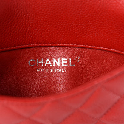 Chanel Caviar Quilted Daily Zip Crossbody Bag Red 11 of 13