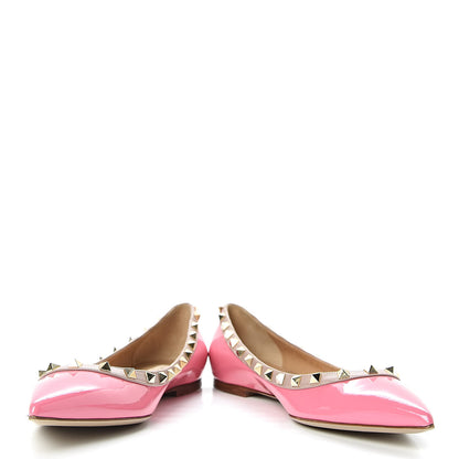 Valentino Garavani Patent Nappa Rockstud Ballerina Flats 41 Ninphea Poudre 5 of 9