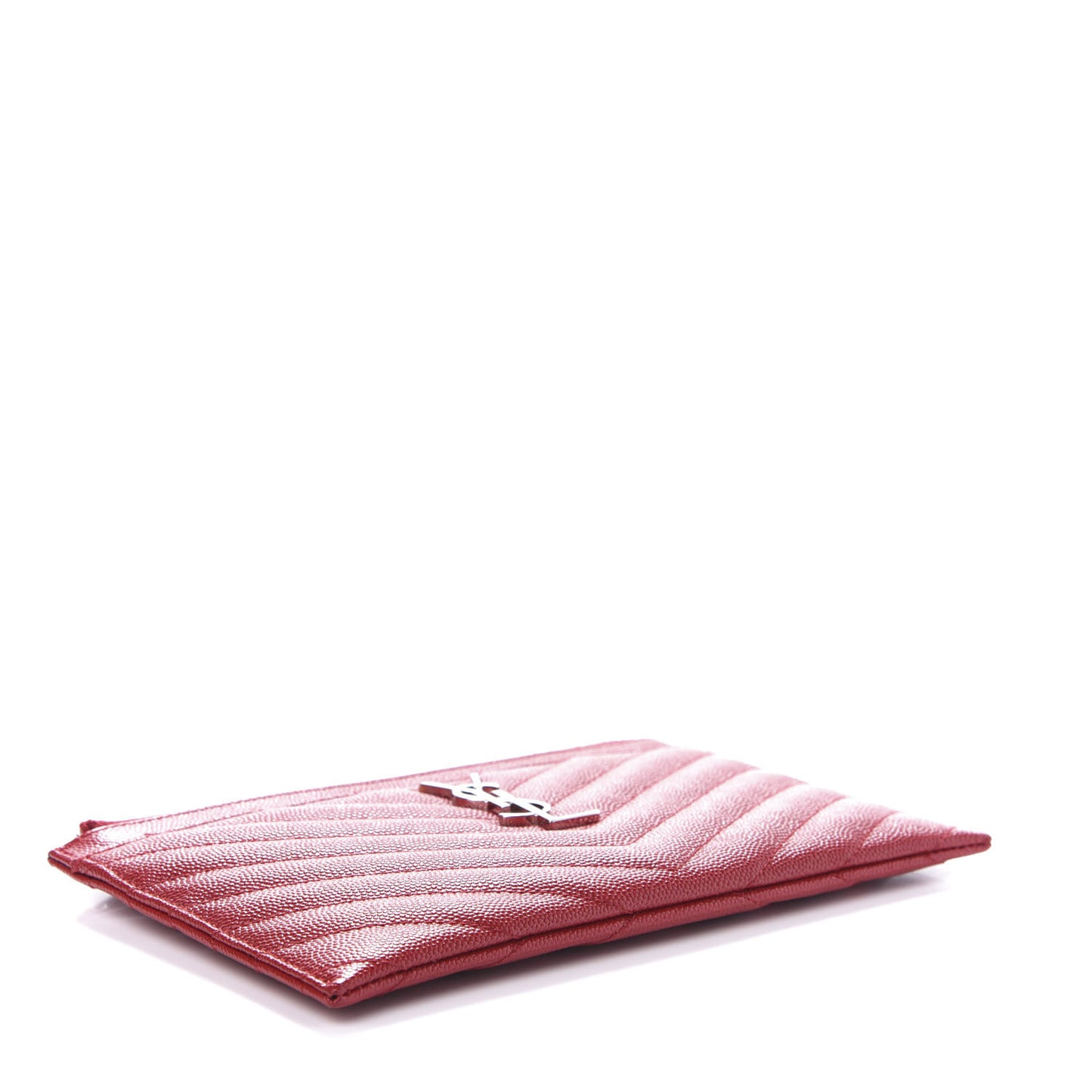 Grain De Poudre Chevron Monogram Bill Pouch Rouge Eros